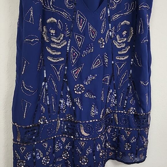 Free People Secret Garden Beaded Shift Small Dress - Picture 8 of 9